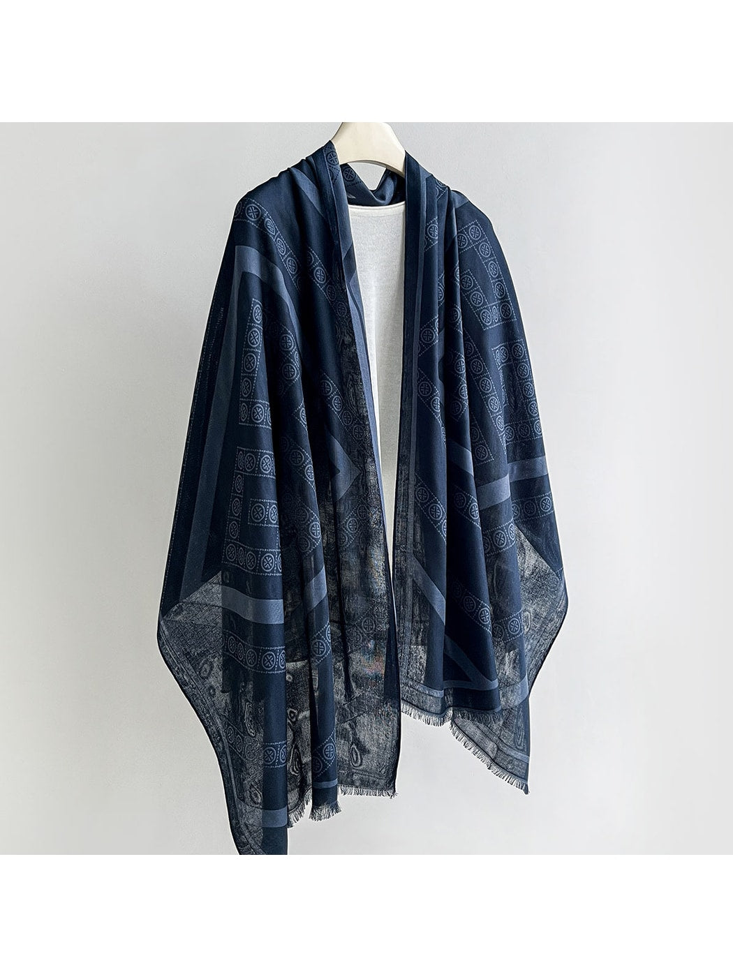 Scarvii - Vintage Geometric Print Summer Wrap Scarf