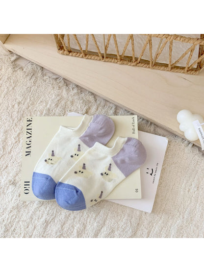 Rufia - Playful Cat and Dog Knit Ankle Socks product image 6