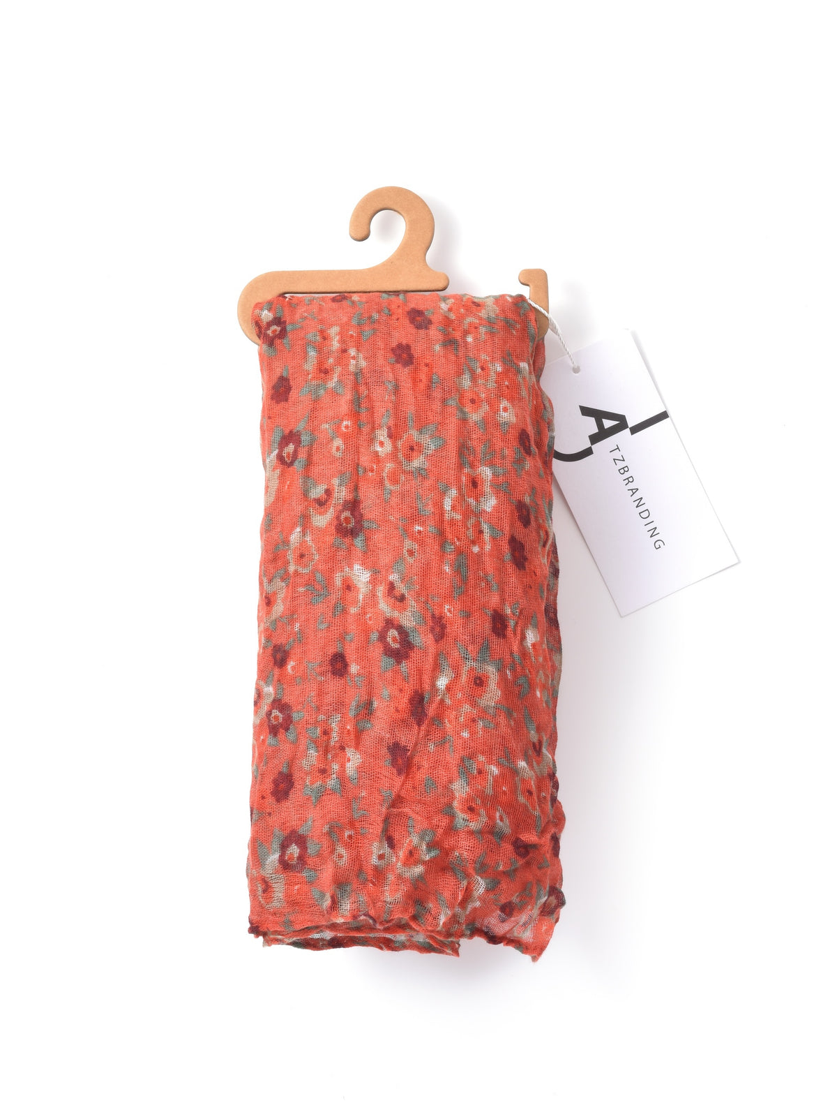 Scarvii - Vintage Floral Pattern Lightweight Ruched Scarf