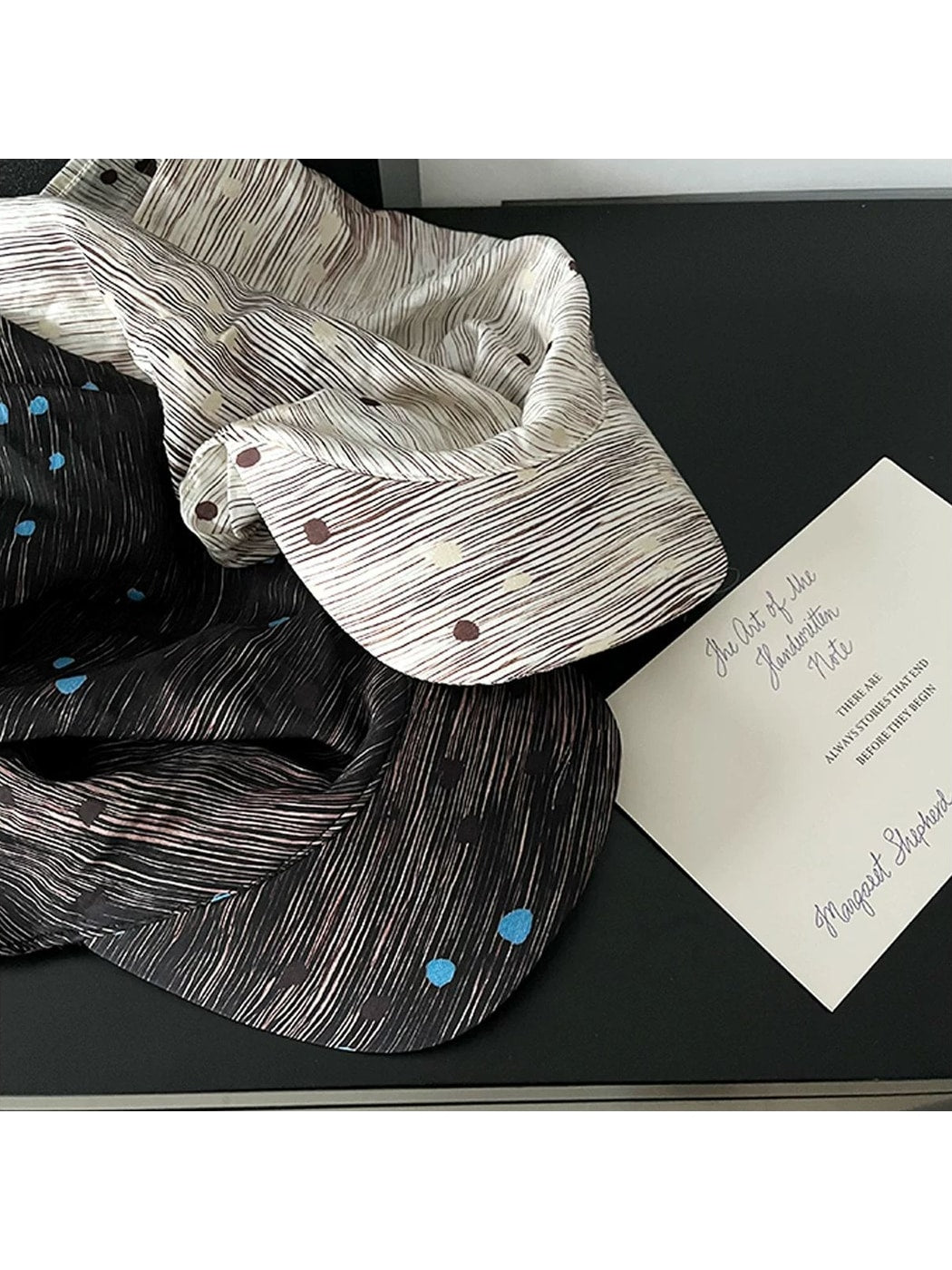 Haila - Polka Dots Curved Brim Headscarf Cap