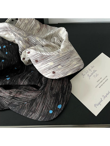 Haila - Polka Dots Curved Brim Headscarf Cap