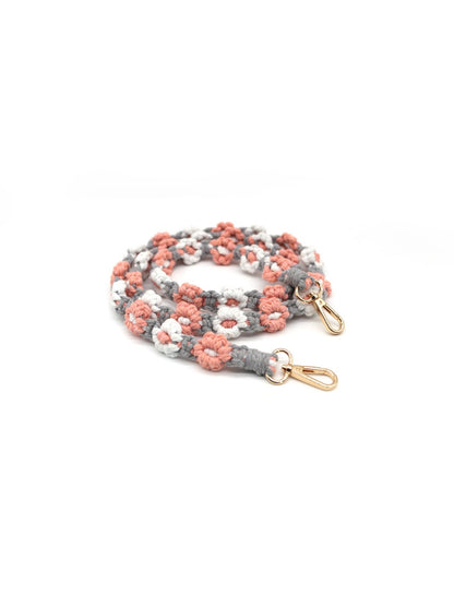 Koco Crochet Daisy Phone Lanyard & Keychain with floral motif