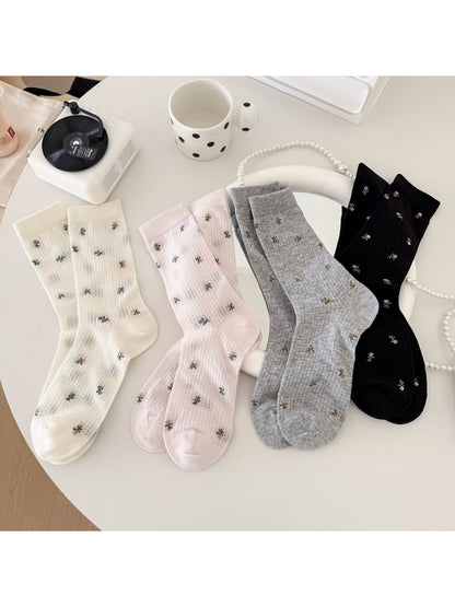 Rufia - Women's Floral Pattern Casual Socks
