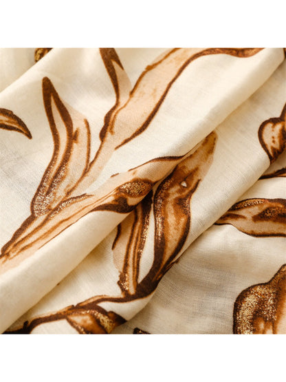 Scarvii - Abstract Tulip Sketch Print Scarf