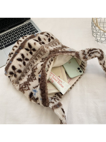 Cosbai - Patterned Soft Knit Shoulder Bag