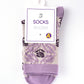 Rufia - Purple Embossed Women's Socks