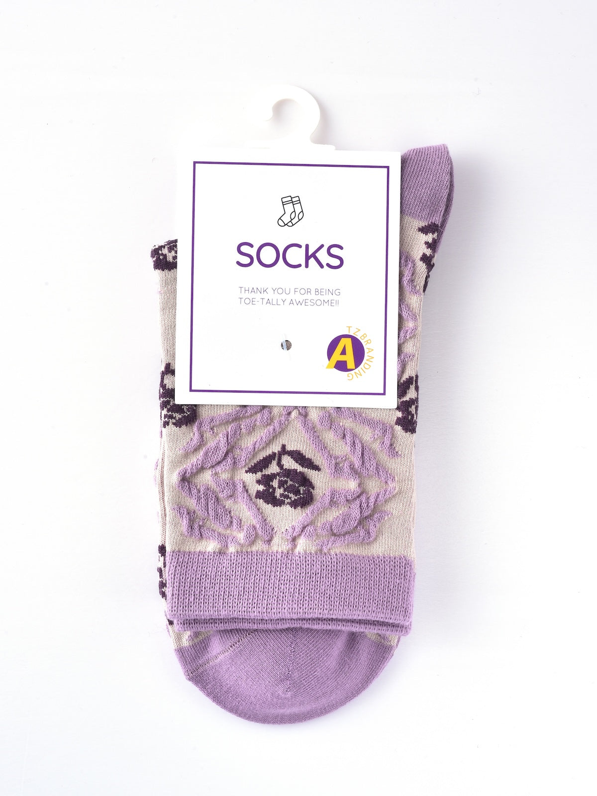 Rufia - Purple Embossed Women's Socks