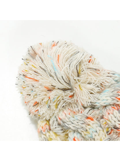 Haila Colorful Knit Pom Pom Beanie