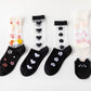 Rufia - Cute Patterned Mid-Calf Socks