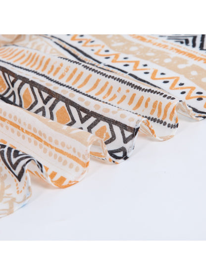 Scarvii - Aztec Geometric Print Long Scarf