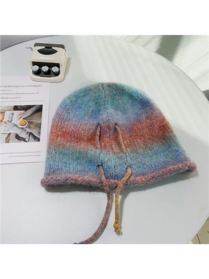 Haila - Gradient Color Adjustable Slouch Knitted Beanie