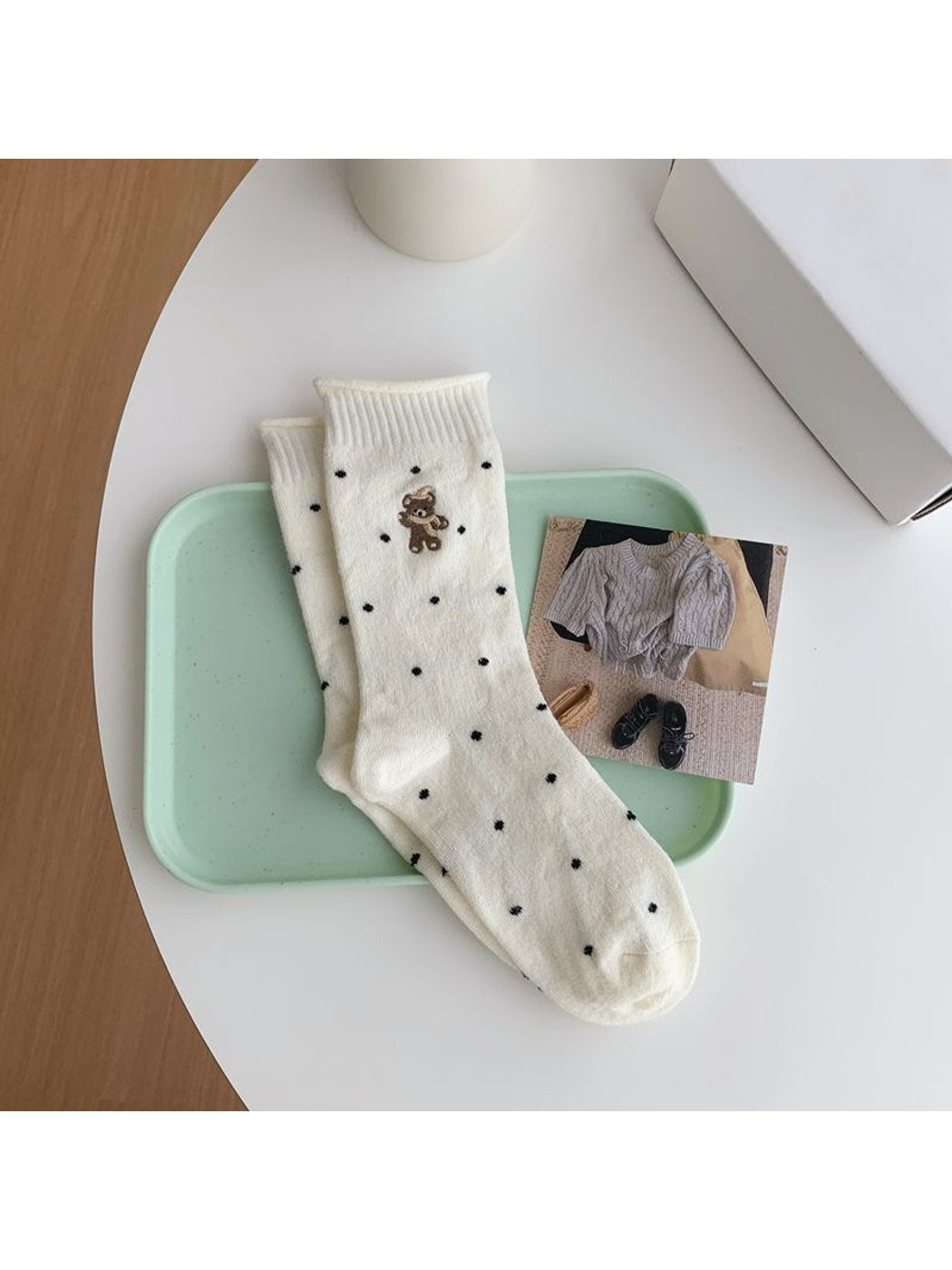 Rufia - Playful Polka Dot Crew Socks