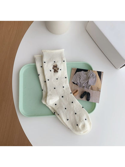 Rufia - Playful Polka Dot Crew Socks