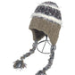 Haila - Striped Plush Knitted Beanie with Ear Flaps