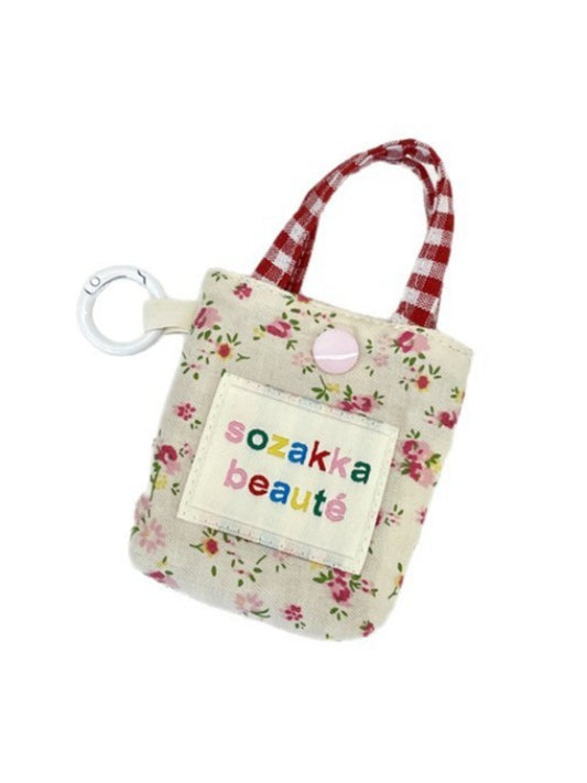 Cosbai - Floral Patchwork Mini Earphone Pouch & Coin Purse
