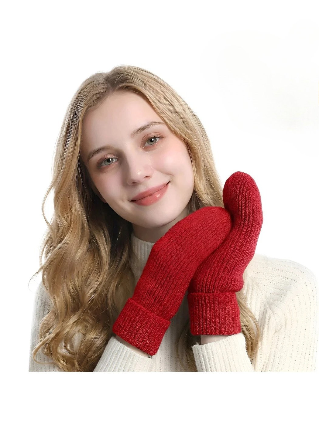 Gloving - Plush Lined Knit Winter Mittens