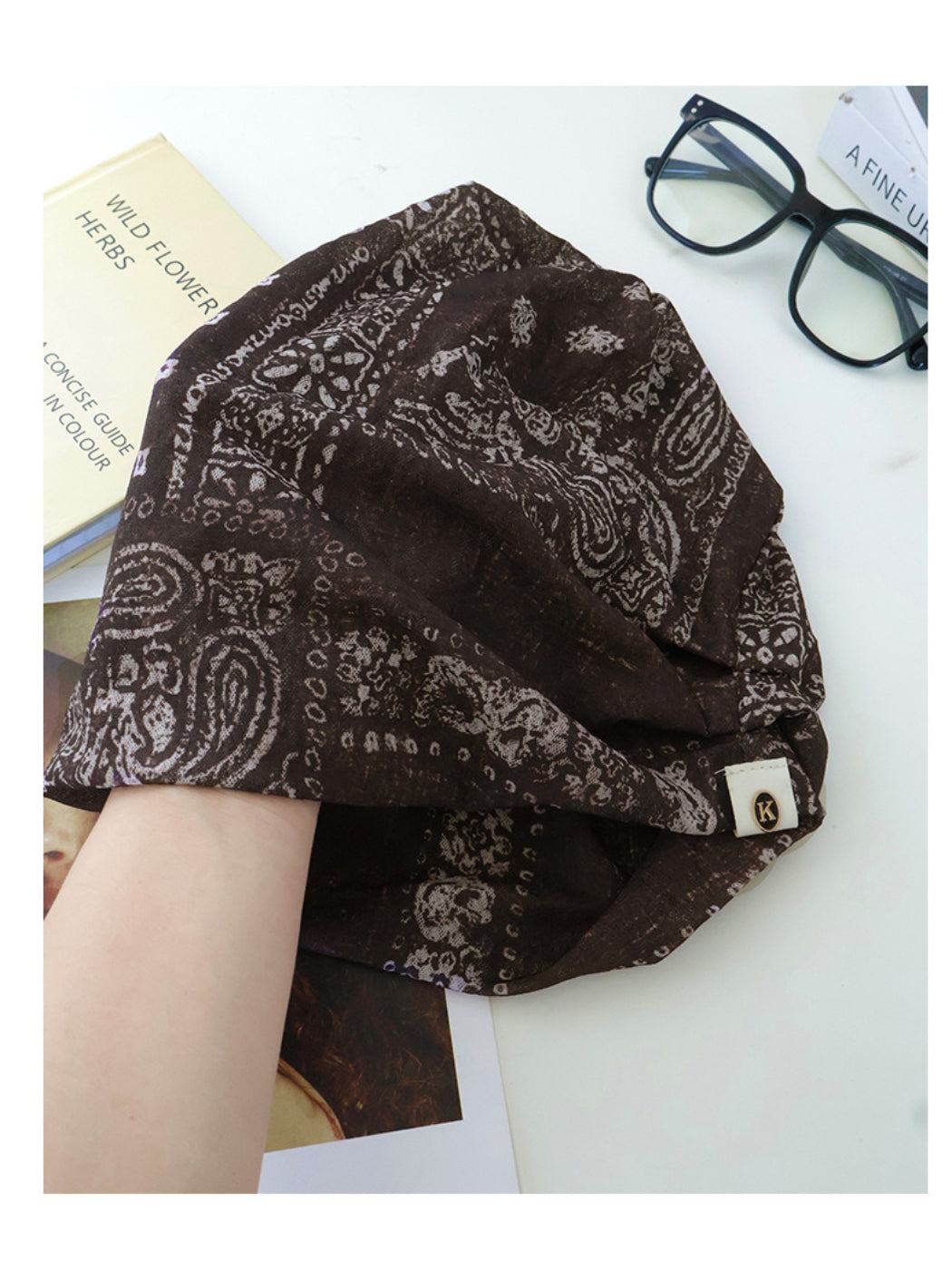 Haila - Paisley Print Slouchy Hat