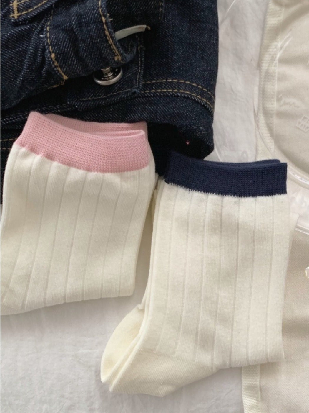 Rufia - Macaron-Colored Mid-Calf Socks - Sweet & Simple