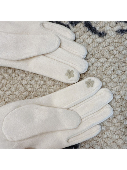 Scarvii - Faux Fur Cuff Touchscreen Winter Gloves