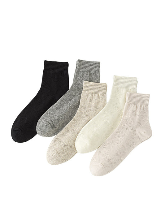 Rufia - Ribbed Cuff Fresh Openwork Socks