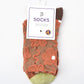 Rufia - Orange Embossed Women's Socks
