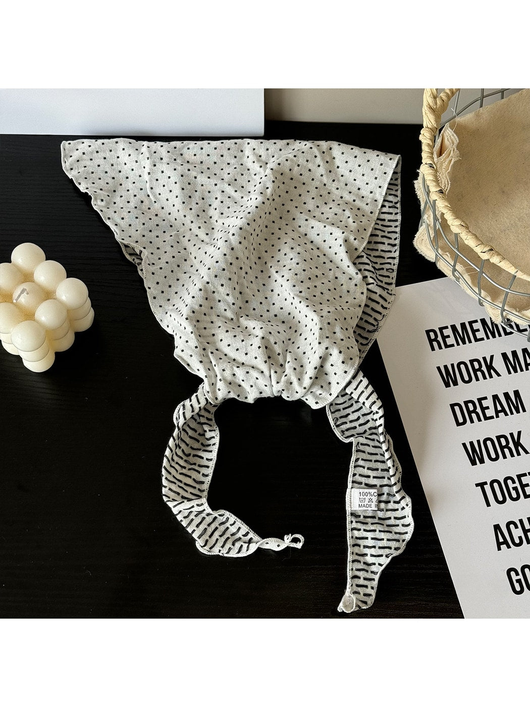 Scarvii - Polka Dot Double-Sided Triangle Bandana
