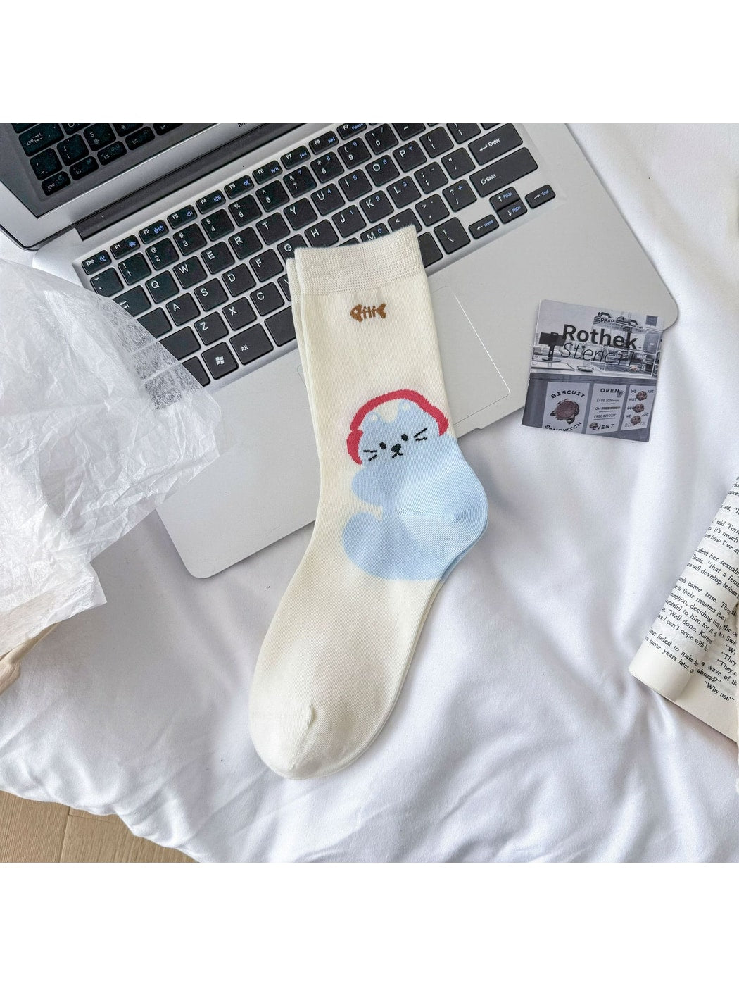 Rufia - Playful Animal Design Crew Socks