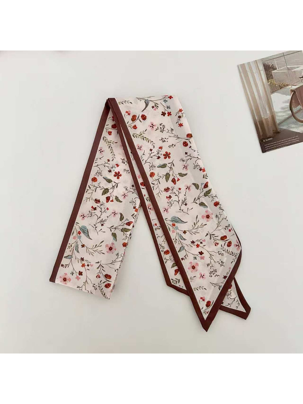Scarvii Wildflower Border Skinny Scarf