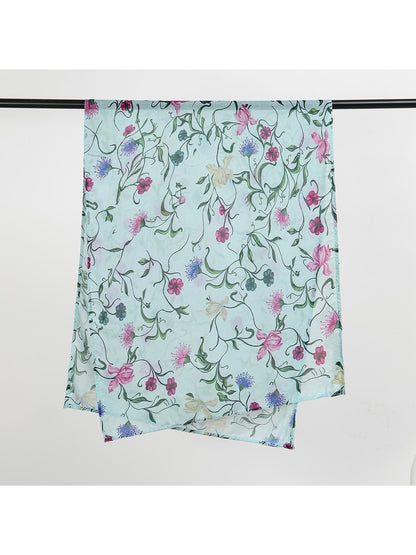 Scarvii - Floral Print Lightweight Fashion Scarf