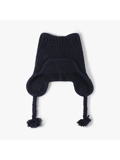 Haila - Foldable Ear Cover Knit Beanie