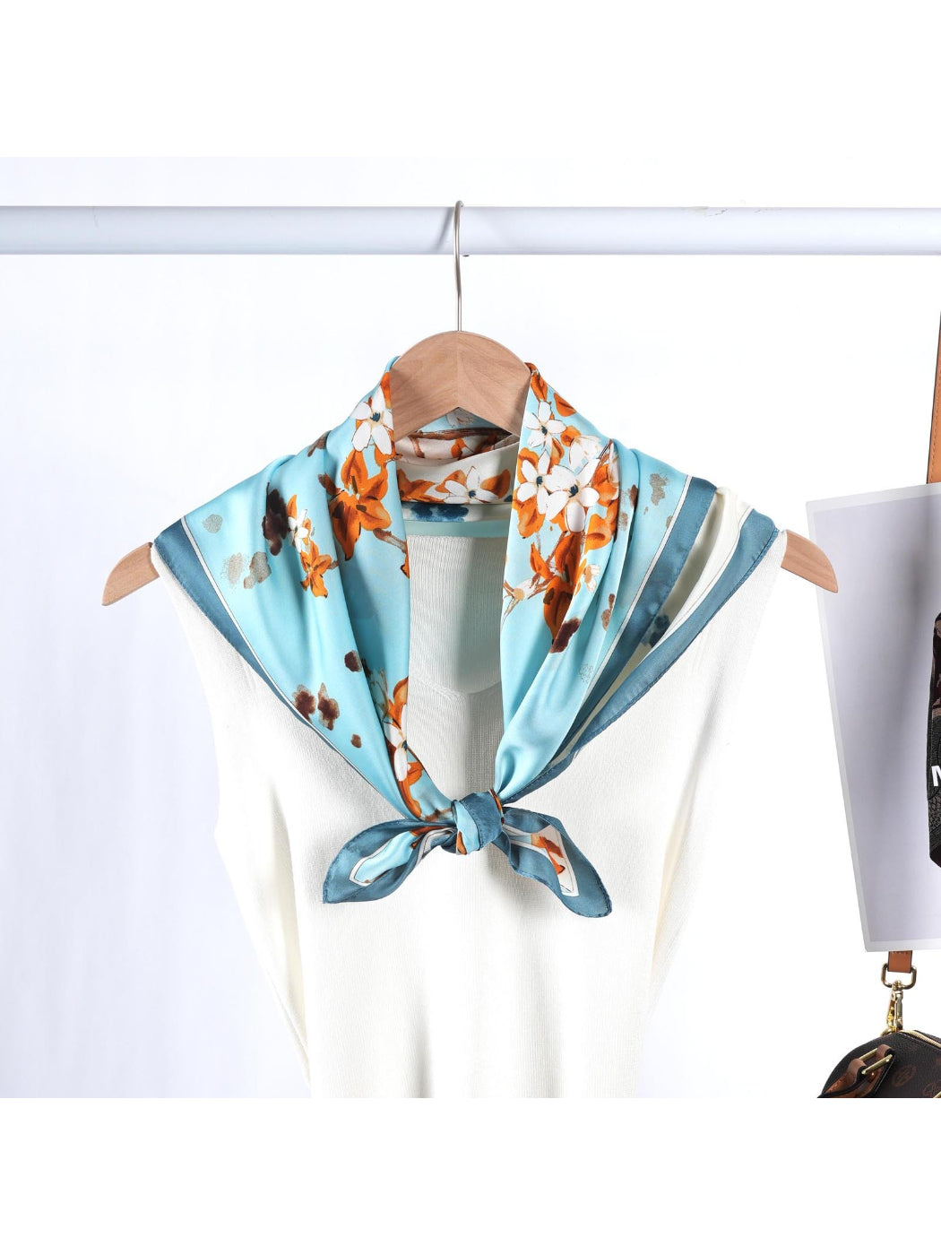 Scarvii - Spring Blossom Border Square Scarf