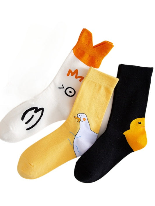 Rufia - Cute Cartoon Duck Pattern Socks – Playful & Cozy
