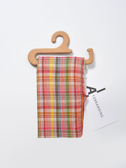 Scarvii Soft Check Pattern Triangle Scarf