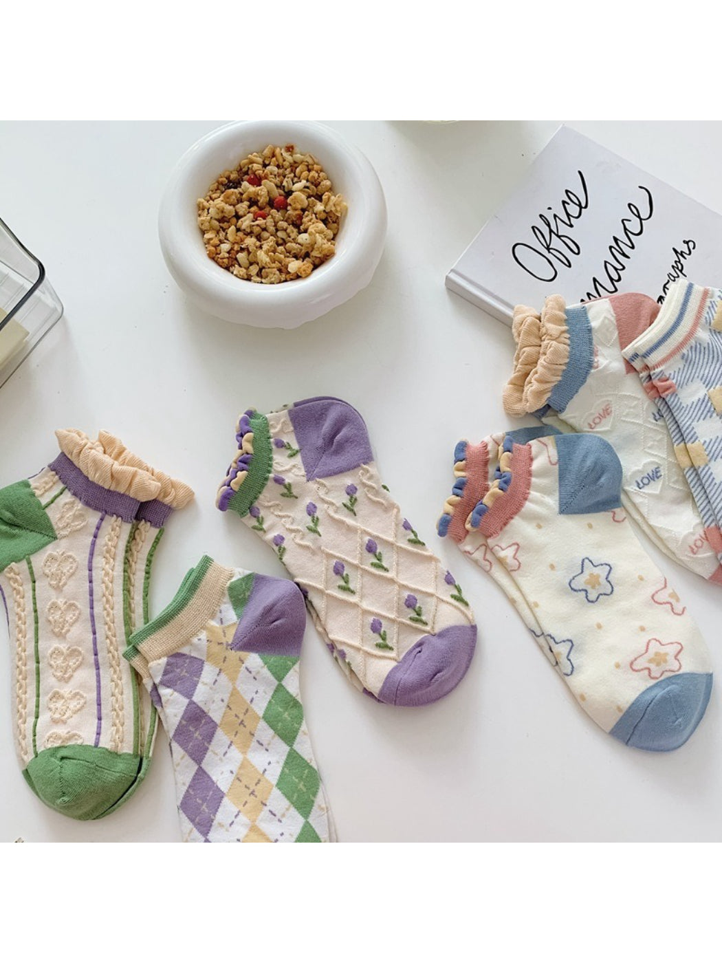 Rufia - Diamond Floral Ankle Socks product image 1