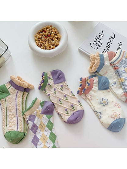 Rufia - Diamond Floral Ankle Socks product image 1