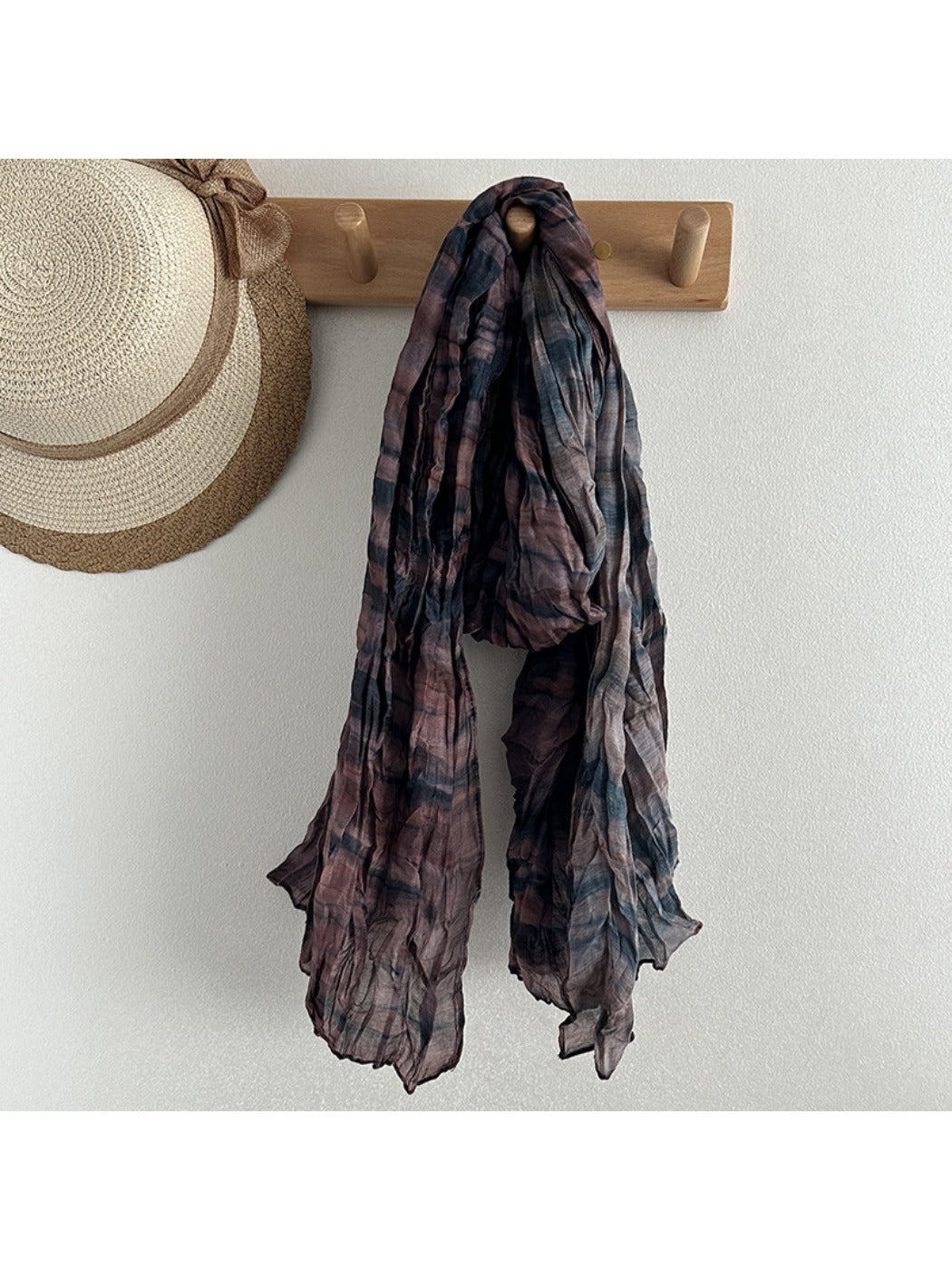 Scarvii - Vintage Crinkle Textured Scarf Wrap - Autumn-Winter Style