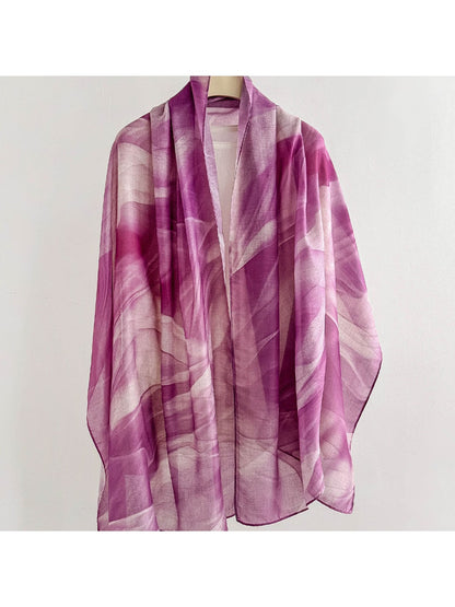 Scarvii - Retro Wave Print Summer Wrap Scarf