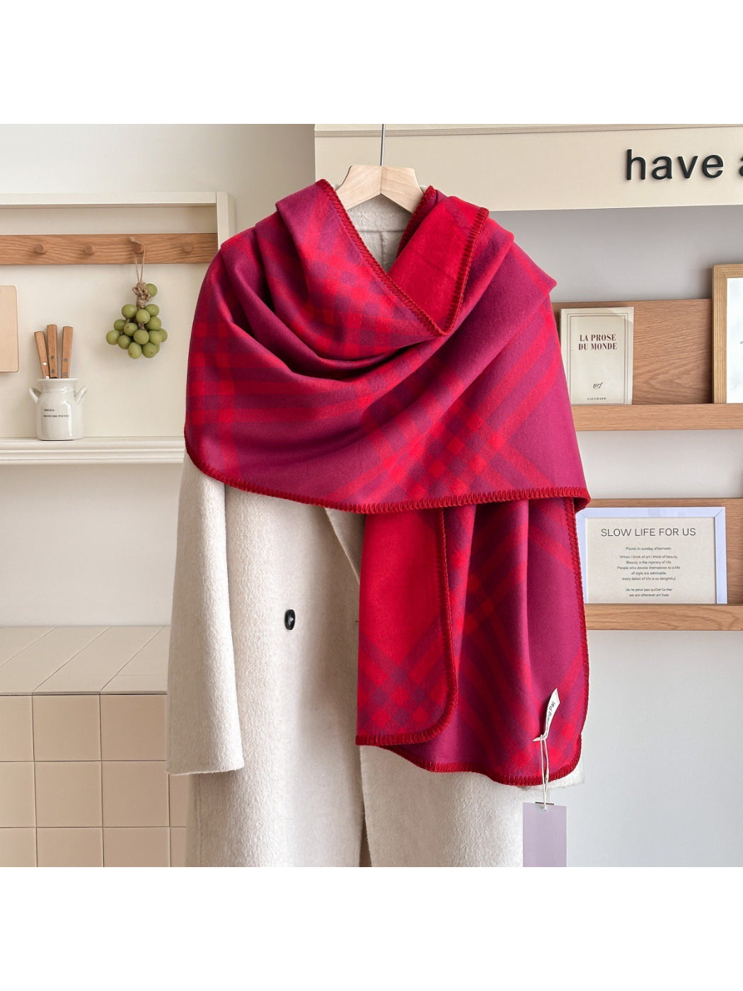 Scarvii - Plaid Reversible Cozy Wrap Scarf