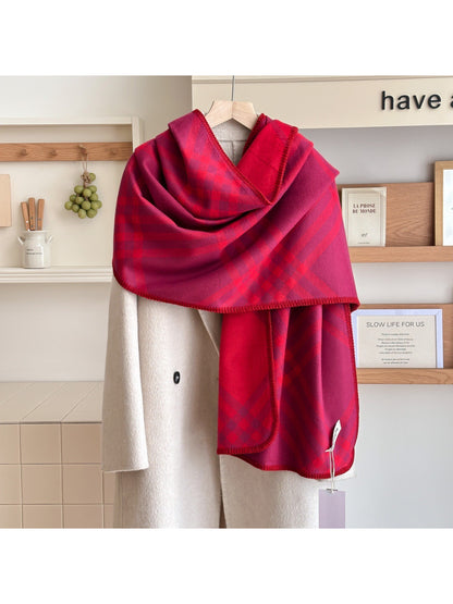 Scarvii - Plaid Reversible Cozy Wrap Scarf