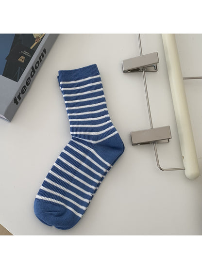 Rufia - Playful Striped Crew Socks