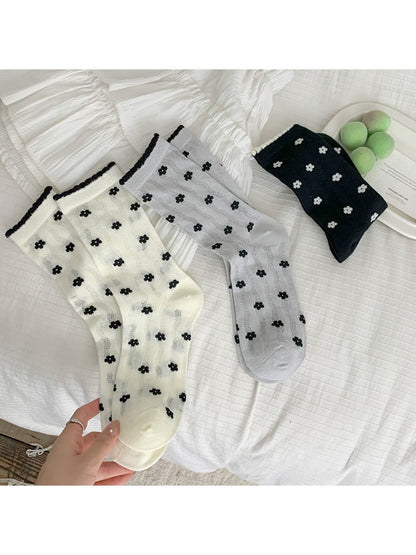 Rufia - Floral Lace Summer Socks - Sweet & Breathable