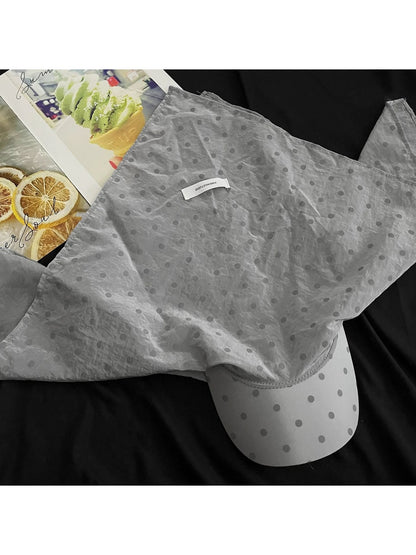 Haila - Polka Dot Curved Brim Headscarf Cap