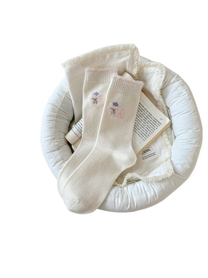 Rufia – Puppy Embroidered Warm Socks