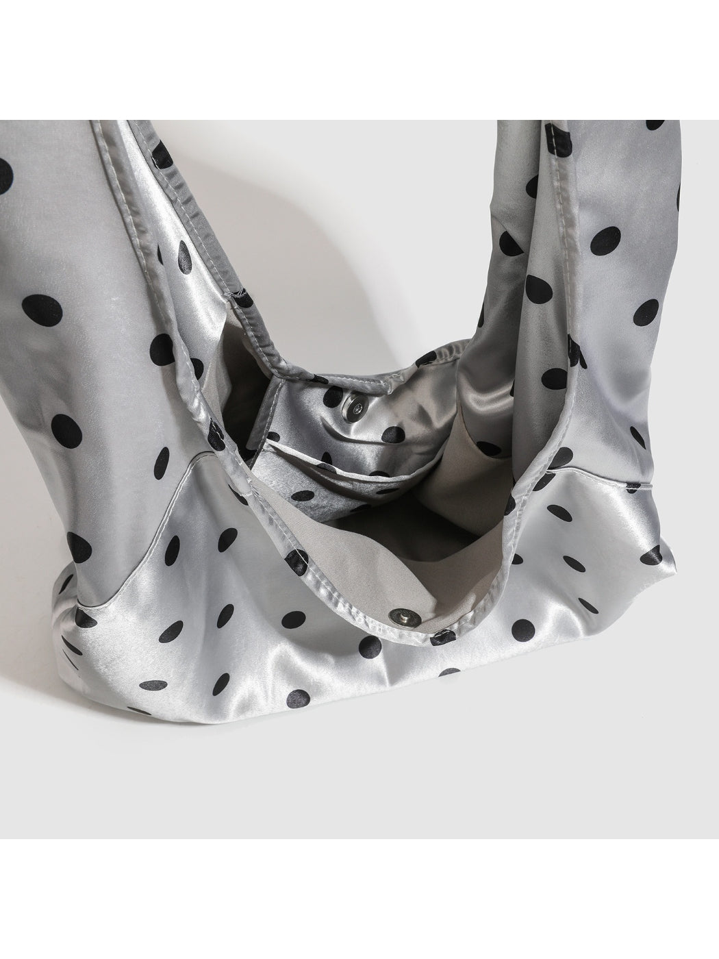 Cosbai - Polka Dot Slouchy Shoulder Bag
