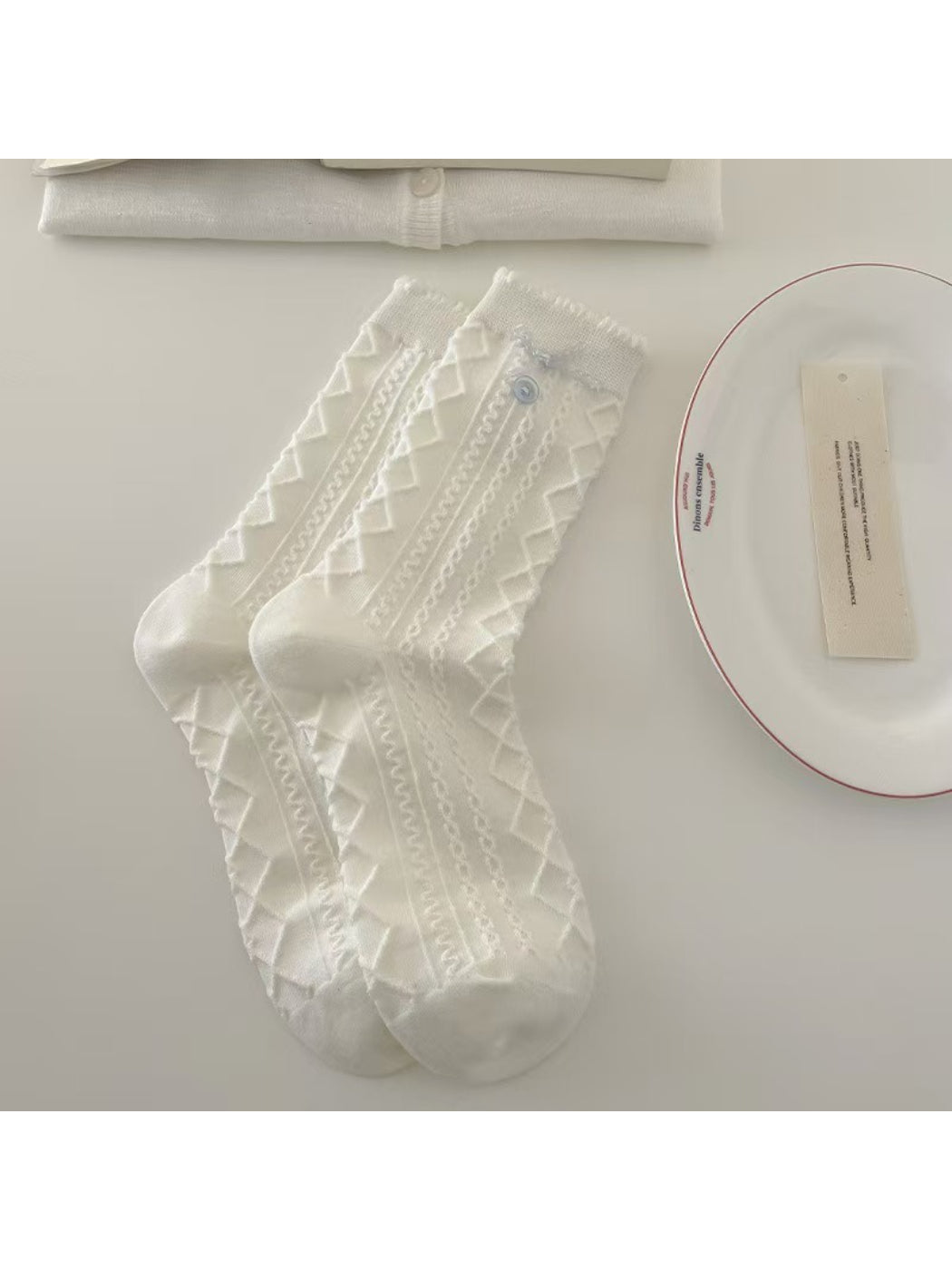 Rufia - Polka Dot Scallop Edge Crew Socks product image 4