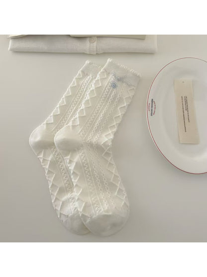Rufia - Polka Dot Scallop Edge Crew Socks product image 4