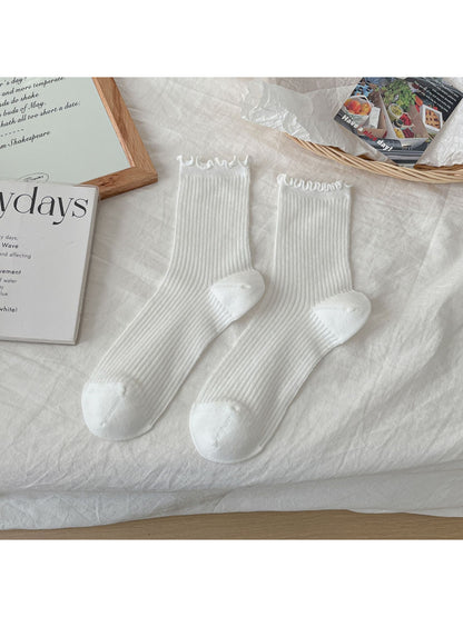 Rufia - Classic Ribbed Ruffle Crew Socks product image 5