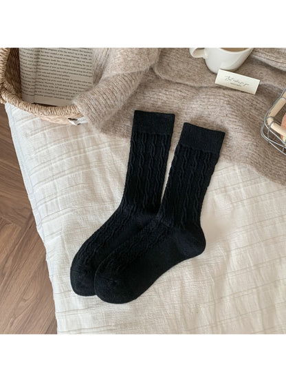 Rufia - Cable Knit Mid-Calf Socks