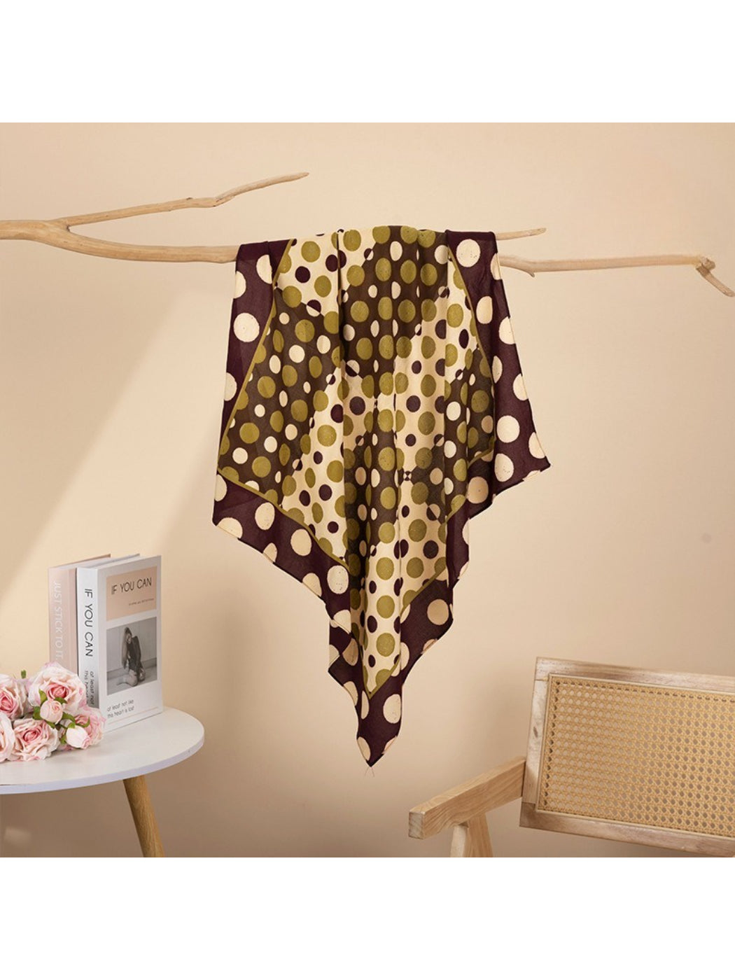 Scarvii - Abstract Polka Dot Print Scarf