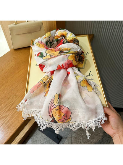 Scarvii - Summer Bright Floral Wrap Scarf